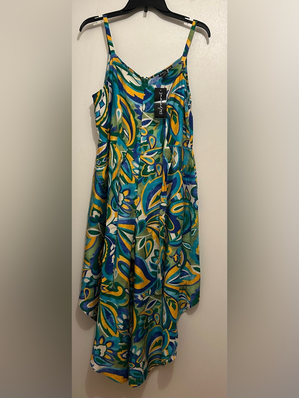 NWT MSK Petite Printed Tie-Waist Wide-Leg Jumpsuit - Picture 8 of 9